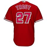 Mike Trout Los Angeles Angels of Anaheim MLB Mens' Cool Base Alternate Jersey Red #27