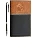 2019 Weekly Pocket Calendar Organizer | Business Polished Chrome Trim Pen & a Notepad Included | 12 Months Week-in-View Planner, Weekly Quotes | All in a Gold Gift Box Set.