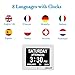 Jaihonda Digital Day Calendar Clock Extra Large Time Date and Day of The Week Dementia Clocks for Seniors Elderly Impaired Vision Auto Dimming + 3 Medication Reminders (8