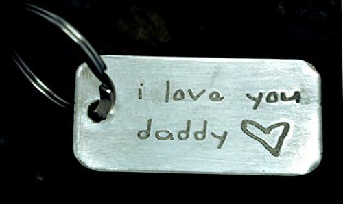 CUSTOM ENGRAVED keychain,HANDWRITING,sterling silver,personalized,7th anniversary,fathers gift,husband,boyfriend,men,gift,wedding gift,wide,groomsman