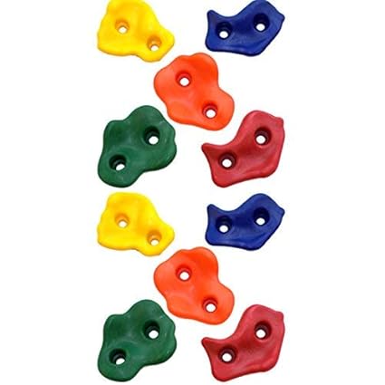 Robuste Klettersteine für Spielturm Kletterwände Klettergriffe bunt für Kletterwand Spieltürme Boulderwand 10 - 60 Stück SPAR