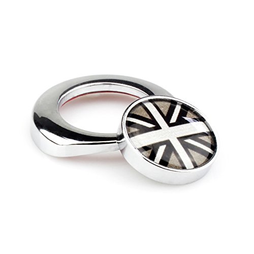 Engine Start Push Start Button Ignition Starter Pushbutton Dash Cover Caps for Mini Cooper ONE/S/JCW R61 R60 R55 R56 R57 R58 R59 F54 F55 F56 F57 F60 Clubman Countryman Hardtop Hatchback (02)