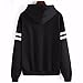 FACE N FACE Womens Chic Drawstring Long Sleeve Hooded Sweatshirt X-Large Black
