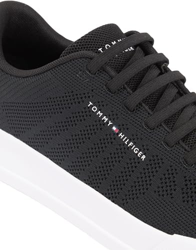 Uomo Sneakers Court Knit Profilo Basso, Nero (Black), 43