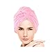 Huluwa Hair Drying Towel, Dry Hair Cap, Fast Drying Hair Towel Wrap Turban, Pink