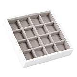Stackers White 16 Section Charm Jewelry Box