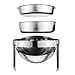 Happybuy 2 Packs Stainless Steel Chafing Dish 6 Quart Round Chafer Roll Top Chafer for Catering Buffet Warmer Set with Pans and Fuel Holders (Chafing Dish Roll Top 6qt)
