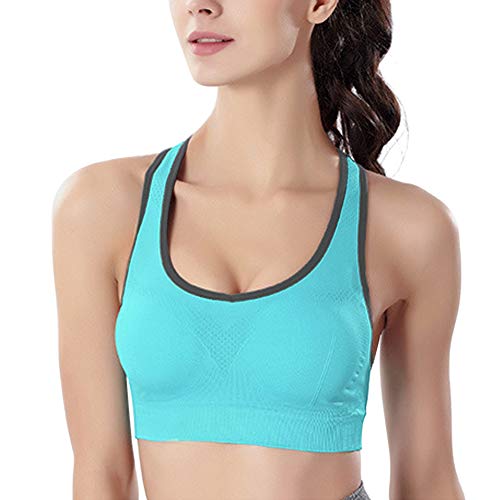 image for WANAYOU Women's Racerback Sports Bras Medium Impact Fitness Workout Ru