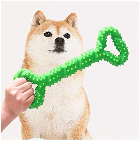 子犬犬のおもちゃのセット 耐久性のある犬のチューボール コットンロープのゴム 犬の歯のクリーニングおもちゃ 小型犬用インタラクティブトレーニングおもちゃ 緑