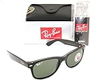 Ray Ban New Wayfarer Black W/ Green Polarized Lenses RB 2132 901/58 55mm Large