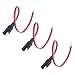 WMYCONGCONG 3 PCS Heavy Duty SAE Power Automotive Extension Cable with Cap 14AWG 310mm