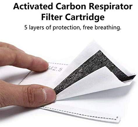 10/25/50/100 pcs PM 2.5 Mask Filter Replacements - Carbon Activated