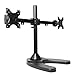 MonMount Dual LCD Freestanding Monitor Stand Up to 24-Inch, Black (LCD-6460B), Standard