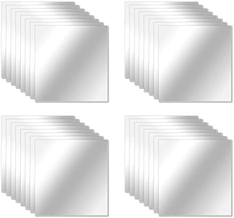 Lamoutor 32 Pieces Flexible Mirror Sheets Square Mirror Tiles Self Adhesive Mirror Wall Stickers Plastic Diy Mirror For Home Decor Buy Online At Best Price In Uae Amazon Ae