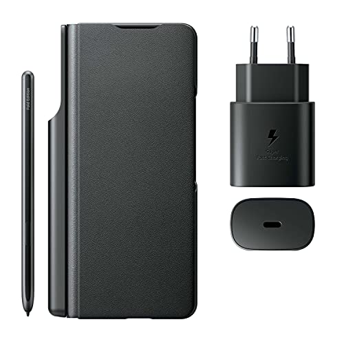 SAMSUNG Galaxy Z Fold3 5G Flip Cover Case, Charger, Pen... en promo sur Amazon