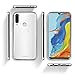 Moozy 360 Degree Case for Huawei P30 Lite - Transparent Silicone Full Body Front and Back All-Around Protective Case Slim Clear Transparent TPU Silicone Gel Cover