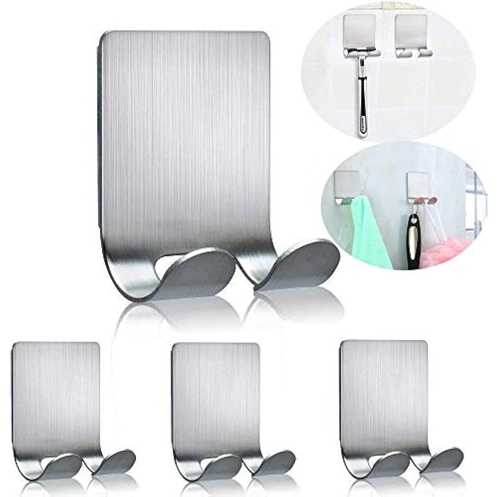 Razor Holder Shower Multi Purpose Adhesive Hooks Sticky Wall Hanger