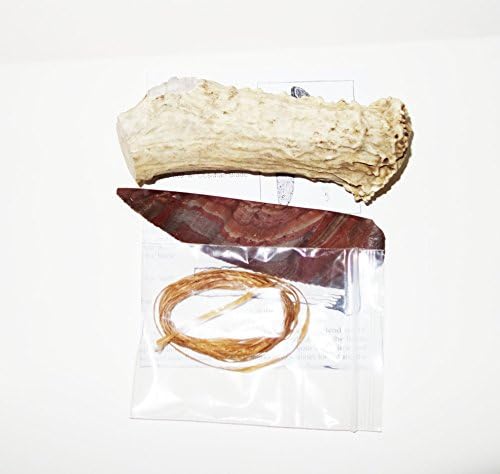 Flinknapped Knife KIT Make Your Own Knife Ryolite Blade Antler Handle