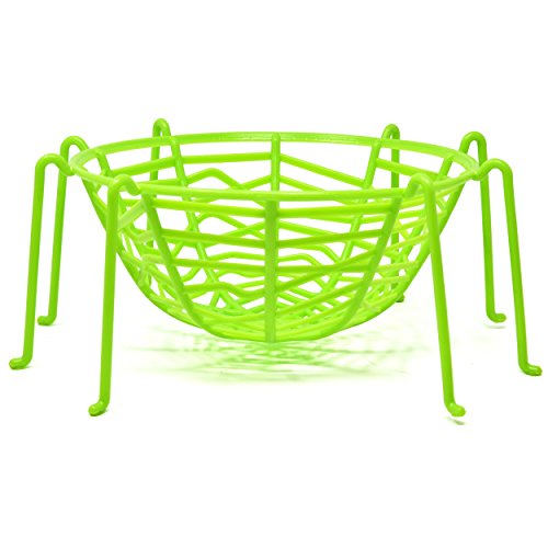 Halloween Spider Web Legs Candy Bowl Basket Party Favor Supplies Table Decorations, Set of 4 Trick or Treat Plastic Goodie Dish Holder Orange Black Purple Green by Gift Boutique