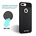 iPhone 7 Plus Case, Moonmini 2 in 1 Hybrid Hard PC + Soft TPU Shockproof Slim Dual Layer Rugged Bumper Protective Cover for iPhone 7 Plus - Jet Black