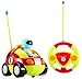 Haktoys My First RC Cartoon Race Car with Music Button and Headlights Great Gift Racing Action Figure Radio Control Toy for Toddlers and Kids