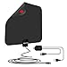 MATIS Indoor Amplified Digital HDTV Antenna 60~80 Mile Range Local Broadcast 4K/HD/VHF/UHF Signal TV Channels w/Detachable Amplifier and 13.5feet Coax Cable(2018 Newest Version)