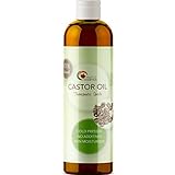 100% Pure Cold Pressed Castor Oil for Hair Growth Eyelashes and Eyebrows Natural Skin Care Anti Aging Moisturizer Deep Conditioner and Massage Oil for Joint Pain Gentle Carrier Oil for Essential Oils