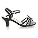 Children Girls Block Heel Sandal - Kids Bow Glitter Dress Shoes