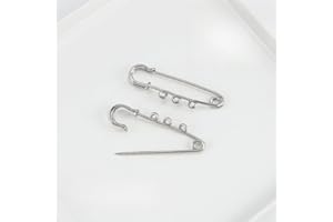 20 PCS Safety Brooch Pins Metal 3 Loops for Clothes Blankets DIY Crafts Jewelry Making