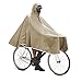 ANYOO Waterproof Rain Poncho Bike Bicycle Rain Capes Lightweight Compact Reusable for Adults Khaki