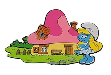 Unbekannt 3 D Wandtattoo Xl Schlumpfine Haus Moosgummi Kind Kinder