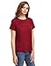 Romwe Women's Loose Short Sleeve Round Neck Solid Summer T-Shirt Tops Blouse Red M