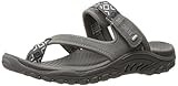 Skechers Women's Reggae Trailway Flip Flop, Grey/White, 8 M US