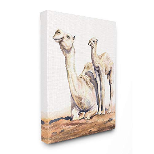Stupell Industries 'Cute Baby Camel Family Animal Watercolor'| Canvas Art