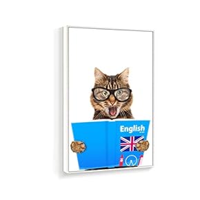 Framed Canvas Wall Art for Living Room, Bedroom Humorous Cat Canvas Prints for Home Decoration Ready to Hanging - 16x24 inches