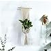 HomRing Macrame Plant Hanger Wall Art, Handmade Flower Pot Holder Cotton Rope Indoor Outdoor Balcony Patio Deck Ceiling Plant Holder Basket
