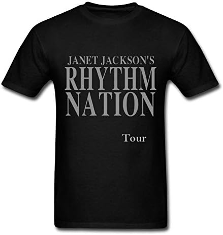 IIP powerful Mens Janet Jackson popular logo T-Shirt for men Black S