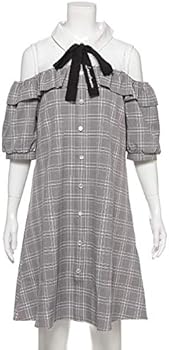 Amazon ラブトキシック Lovetoxic リボンタイつきチェックレイヤード風ワンピース ベージュ L 160 ガールズ 通販