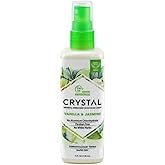 Crystal Deodorant Spray 4 Ounce Vanilla & Jasmine (Pack of 2)