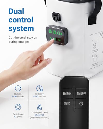 Aospenice Ice Machine for Knee After Surgery, 19QT Knee Ice Machine with Rechargeable ＆ Programmable Timer, Portable Cold Therapy Machine for Shoulder, Knee Injuries, Recovery, Cryotherapy Pain Relief