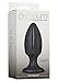 Doc Johnson Platinum Premium Silicone - The Rocket - Anal Toy with Suction Cup Base - Butt Plug - Black