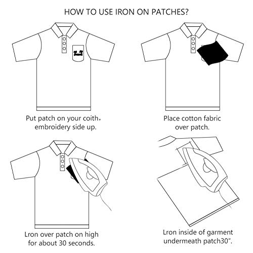 Patches 26pcs Pieces Iron on Fabric Patches Denim Jean Repair Patches Clothing Repair Patch Kit for Jacket Jean Clothes (26PCS)