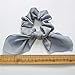 Funlovin Scrunchies for Hair Bow Scrunchies Cute Satin Hair Scrunchies for Women Girls Yellow Red Pink Grey Blue MilkyWhite 6 Color Soft Elegant Scrunchies Pack Ponytail Holder Hair Ties