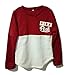 CFD Womens Mix Color Letters Printed Long Sleeve Sweatshirts L Red