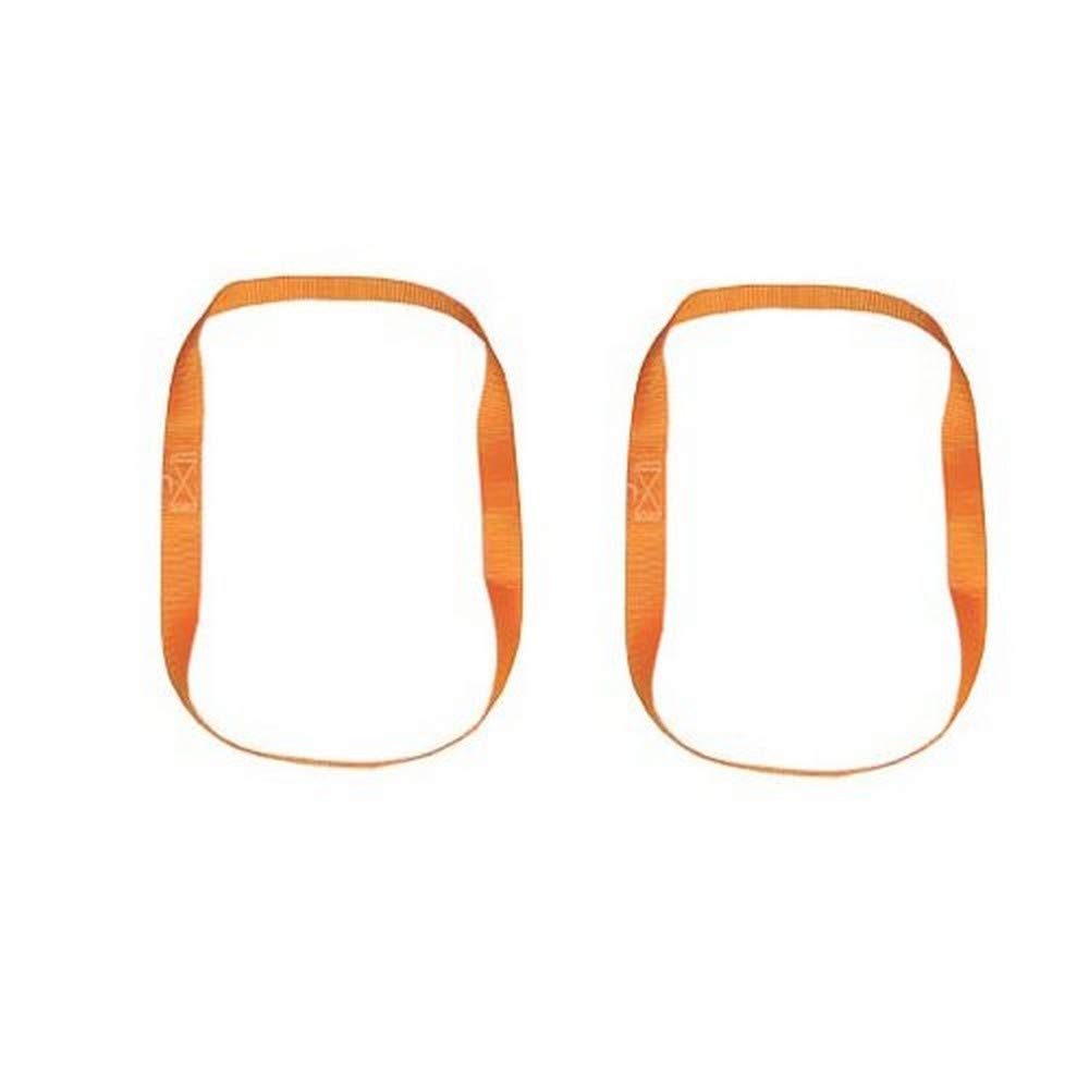 Braun Motorcycle Bike Lashing Ring Loop Orange Colour Endless Slings 1 m breadth width of strap 25 cm 2 Piece Set