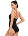 Ekouaer Womens One Piece Tummy Control Swimsuit V Neck Padded Monokini(S-XXL)