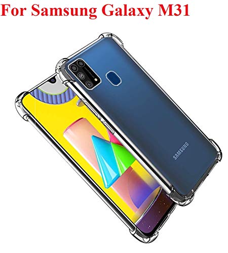 Bracevor Shockproof TPU Back Cover for Samsung Galaxy M31 - Transparent | Cushioned Edges | Flexible Clear Case