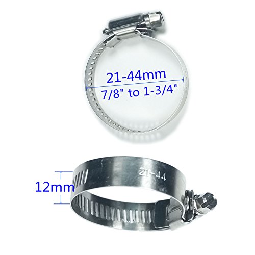 Water Pipe Clamps Stainless Steel Worm Gear Hose Clamps Assortment Kit 30 Piece