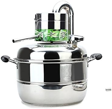 GLAWICK 10 Litre Household Stainless Steel Home Alcohol Distiller Brewing Device Spirits Distillation Boiler