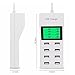 8 Port USB Charging Station, 8 Port USB Wall, Travel Charger USB Socket, Fast Charger With LCD Display For iPhone 6/6S/ 6/6S Plus/5/5S/SE HTC Samsung And Other USB Devices